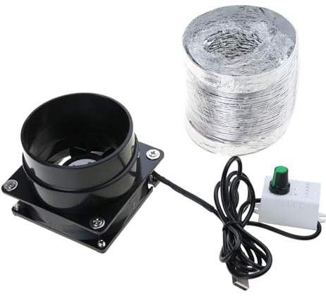 Yjcnelcr USB avgasfläktkanal luftventilation fläkt fönster utdragare toalett kök industriell justerbar hastighet enkel extraktor kök ventilation badrum avgaselektronik reparation