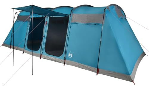 HOMELEN Tente tunnel familiale pour 10 personnes - Imperméable - Coupe-vent - Polyester 185T - Revêtement PU - Ventilation - Moustiquaire - Connecteur E - Câble d'alimentation - Toit pare-soleil