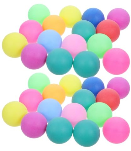 TOVINANNA 100 Pièces Lot de Balles de Ping-Pong Multicolores 40mm en PP sans Couture Finition Mate sans Inscription pour Jeux de Fête en Famille ou Carnaval
