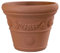 MS-Steinzeug Pflanzkübel 55 cm | Blumentopf in Terracotta Optik mit Design | Übertopf aus Kunststoff - wetterfest, bruchsicher und Winterfest | Pflanztopf in konischer Form für innen & außen