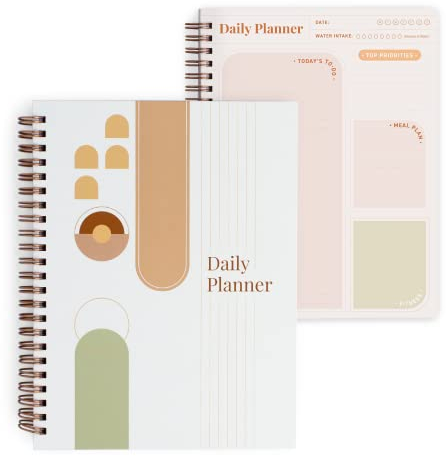 Rileys & Co Tagesplaner undatiert - 160 Seiten - To Do Liste mit ästhetischem Design - Daily Planner mit perfekter Übersicht - Super geeignet für Schule, Studium & Büro - 20 x 15 cm (Klassisch)