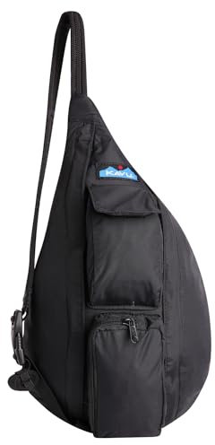 KAVU Mini Rope Sack Sling Crossbody Backpack, Blackout
