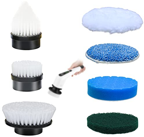 Leebein ANS-8050 Elektrische Reinigungsbürste Zubehör-Kit, 7-in-1-Extra-Ersatzbürstenköpfe für Leebein Kabellose Reinigungsbürste, Kompatibel mit Allen Marken von ANS-8050 & ANS-8051(Kein YMG-818)