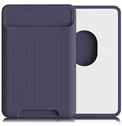 kwmobile Tarjetero Compatible con Apple iPhone 16/15 / 14/13 / 12 Series - Soporte magnético Compatible con MagSafe - De plástico y Silicona para Guardar Tarjetas en el móvil