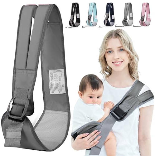 Tyuodna Tragegurt Baby,Tragbar Babytrage,Tragetuch Baby mit Anti-Rutsch-Hüftpolster und Verstellbaren Schnallen,Baby Tragegurt für 5-36 Monate Baby (Grau)