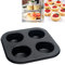 Ssiyiya 4 Hole Muffin Pan Muffin Trays, Bakeware Tins & Trays Non-stick Cupcake Baking Pan Mini Muffin Cups Pudding Bakeware Cake Mold for Oven Baking Roasting