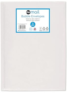 nu: Mail Padded Bubble Envelope Medium | 3 Pack | Protective Packaging | Eco-Friendly | Superior Cushioning for Shipping & Moving