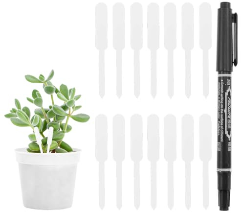 WUSJCOF Étiquettes de Plantes, 100 Pièces, Résistantes aux Intempéries, Étiquettes en Plastique, Pour Garden Etiquettes, Semis Potager, En 5 Couleurs, Plantes Marqueurs, Pour la Sélection Végétale