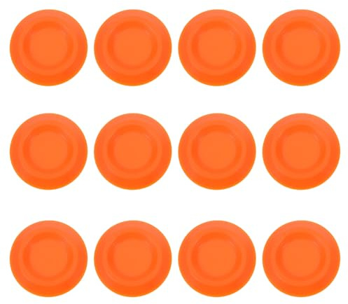 ifundom 12 Comederos para Grillos Naranjas de 3,4 Cm Mini Alimentadores de Plástico para Insectos Pequeños, Cuencos de Alimentación para Cucarachas y Reptiles en Terrarios,