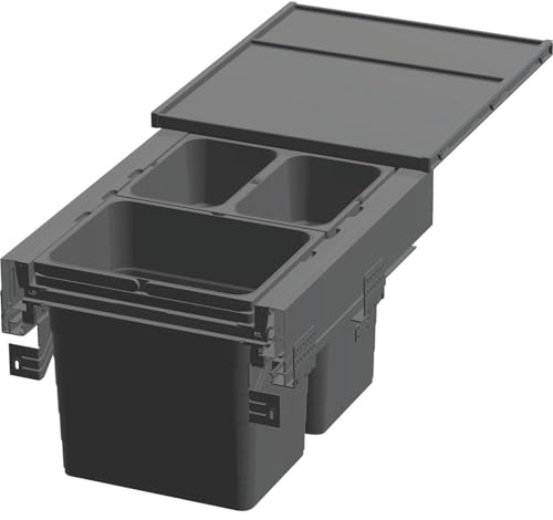 NINKA One-Pack Push-to-Open Waste Separation System, 450 mm, Dark Grey