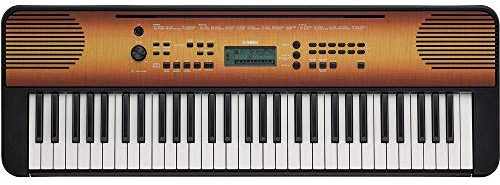 Yamaha Digital Keyboard PSR-E360MA, Ahorn – Digitales Einsteiger-Keyboard mit 61 Tasten mit Anschlagdynamik – Portable Keyboard im vielseitigen Design für jeden Wohnraum