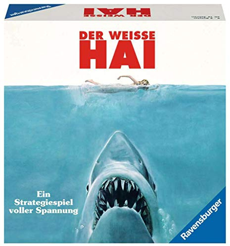 Ravensburger Brettspiel Der Weisse Hai - Spannendes Strategiespiel für Erwachsene und Kinder ab 12 Jahren, Spiel zum berühmten Filmklassiker für 2-4 Spieler [Exklusiv bei Amazon]