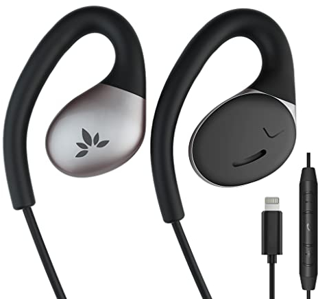 Avantree Resolve (Klein-Mittel) – Kabelgebundene Open-Ear Kopfhörer mit Mikrofon & Über-Ohr-Haken, für Frauen, Kinder & Junge Männer mit kleinen Ohren, ideal für Büro, Outdoor & Zuhause, Lightning