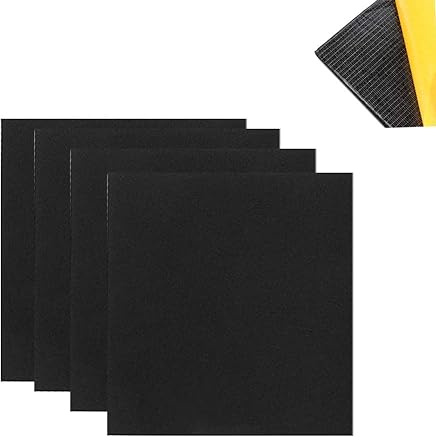 4 st självhäftande skumplattor – 5 mm tjocka – 300 mm x 200 mm, golvskyddsdynor, möbeldynor halkfria, tjockt stängt skum neoprengummiark dynor isolering anti-vibration