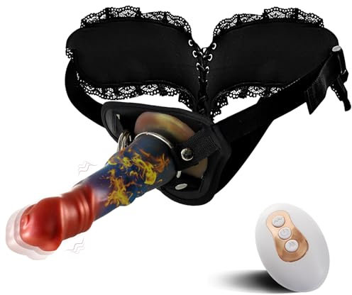 Dildo Vibratore Spinta Strapon Vibratoreper Donna Professionale,Fallo Anale Silicone Dildi Indossabile Telecomando Sex Machine,Stimolatore Punto G Vagina Pene Strap On Sexytoysys Coppie Lesbiche Uomo