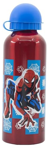 Kinder Trinkflasche Spiderman Marvel Aluflasche 530ml mit Ausgießer und Deckel