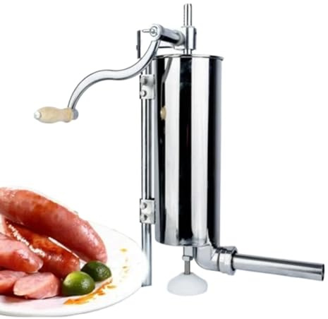 Korvfyllare 4 st 165 mm/6,5 tum manuell korv fyllning köttfyllare rostfritt stål fyllningsmaskin tub hemlagad sprutmaskin (5,4 cm)