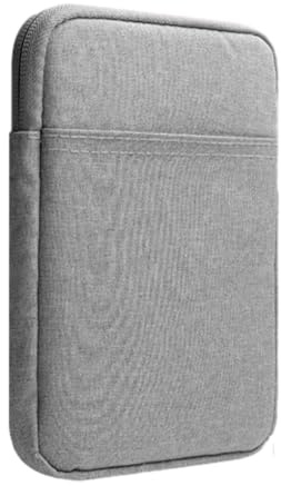 Sleek And Stylish E-Book Bag Easy To Carry Well Protection Protective Bags For Kindles Exterior Pocket Zip Closure light gray 6inch