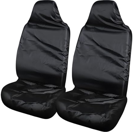 Vonavira 2PCS Universal Car Seat Cover Protector - Heavy Duty Waterproof Car Seat Covers Front and Back Airbag Compatible Durable Fabric for Most Cars and Trucks