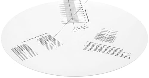 Baluue Regla Antideslizante de Calibración para Cápsula Fonocaptora Plato Ajustable de Doble Cara para Tocadiscos Vinilo Herramienta Precisa para Detección de Velocidad y Alineación de