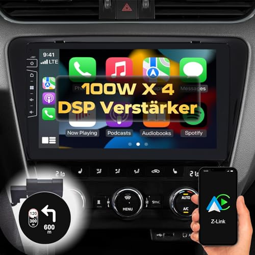 DYNAVIN Android bilradio, kompatibel med Skoda Octavia 3 Mk3, 10,1 tums OEM-radio med trådlös Carplay och Android Auto | Head-up-skärm | Inkl. DAB+: D9-7 Premium Flex
