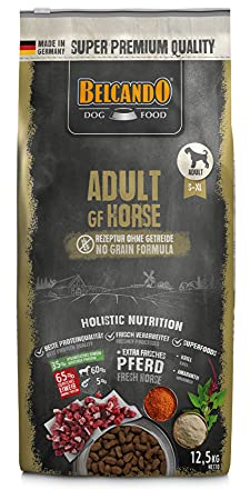 BELCANDO Adult GF Horse [12,5kg] Hundefutter | Trockenfutter ohne Getreide mit Pferd | Alleinfuttermittel für ausgewachsene Hunde Aller Rassen ab 1 Jahr