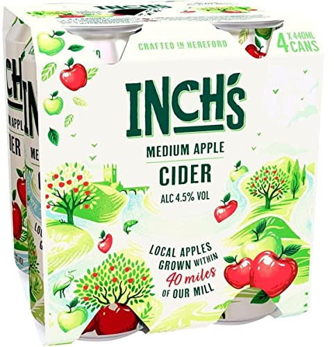 INCH'S MEDIUM APPLE 4 X 440ML