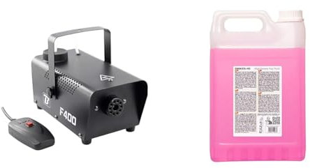 BOOMTONE Machine à fumée F400 noir & Ibiza - SMOKE5L-HD - Líquido para máquina de humo de alta densidad - 5 litros