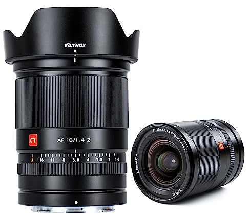 VILTROX 13mm f/1.4 Z Lente Gran Angular Objetivo para Nikon Z Montura Z50 Z30 Z6II Z7II Z6 Z7, Enfoque Automático APS-C Negro