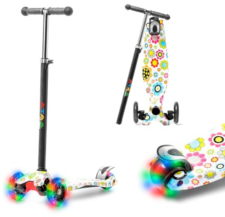 ATAA Scooter 3 Ruote Flash - Grigio-Monopattino Regolabile in Altezza/Ruote Antiforatura di 2 a 9 Anni