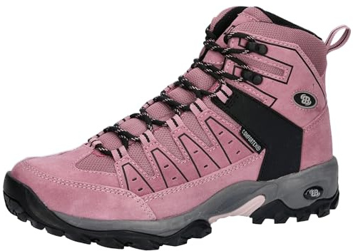 Brütting Stivali da trekking unisex Mount Pinos High, rosa/nero, 36 EU