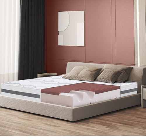 The White Stone Memory Foam-Matratze 100 x 220 | Höhe 27cm | Hypoallergener und atmungsaktiver Stoff | Orthopädische und selbstmodellierende Eigenschaften | Hergestellt in Italien