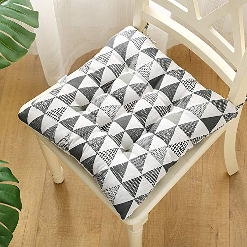 Hixingo Pack de 2 Cojin para Silla de Salon, Cojines para Sillas de Comedor Cojin para Silla Antideslizante Estampado Geométrico Suave Cojines de Asiento (Geométrico,30x30cm)