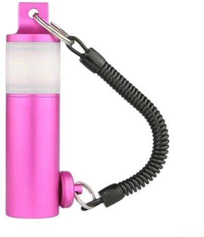 Signalklocka dyklampa, mini natt dyk markörlampa med vibration och lysande design, vattentät dyklampa, för grottdykning och nattdykning (rosa)