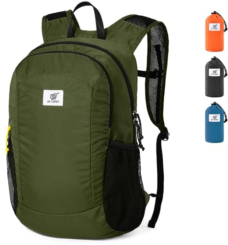 SKYSPER Zaino Pieghevole Antifurto 16L, Zaino da Hiking con Protezione RFID Zainetto Tascabile Piccolo per Viaggio Hiking Escursione
