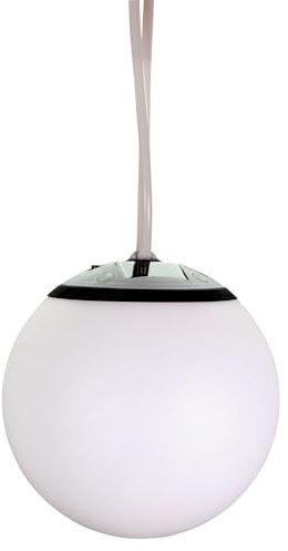 TIBELEC Boule solaire à suspendre LED, 4000K blanc-chaud, IP44, diam. 200mm