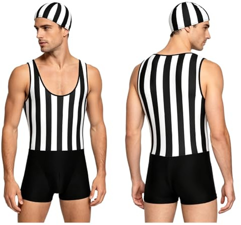 Sinleey Sportbindel för män, atletiska kombinationer, jockstrap smal och elastisk träningskombination, dykdräkt rave, svart, M