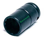 Barnwell 21mm Bi-Hex Impact Scaffold Socket 1/2 Drive 52mm Long for Ratchet Gun