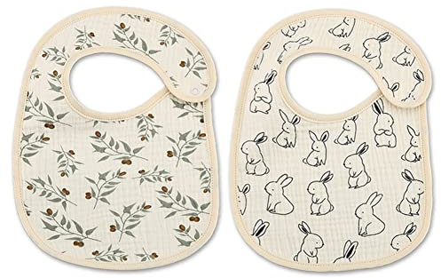 LICHENGTAI Kinderlätzchen, Baby KlettLätzchen Wasserdicht Baumwolle Lätzchen-Set Mit Druckknopfverschluss, Wasserabweisend Laetzchen Abwaschbar Lätzchen für Babys Kinder Jungen Mädchen