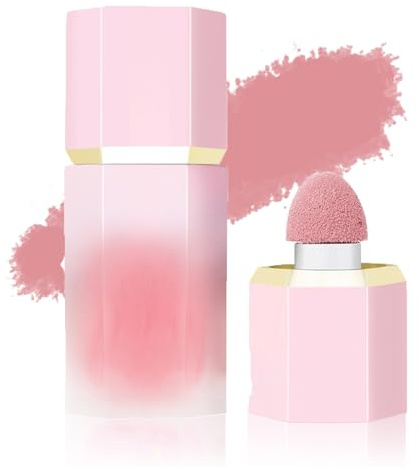 Maquillaje facial líquido crema, rubor acolchado de aire para mejillas, alto pigmento, sin peso, mousse de terciopelo, natural y duradero, brillante, fácil de mezclar (#5)