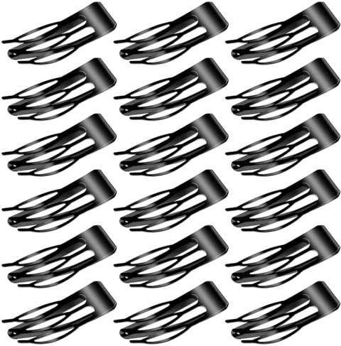 Mbsomnus 18 Piezas Pinza de Pelo Horquillas Clips de Pelo de Doble Agarre Pinzas de Pelo de Metal a Presión Clips Pelo Niña para Producción de CabelloFabricación de Cabello(Negro)