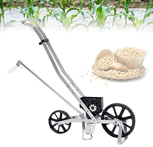 wanwanper Manual Garden Seeder, Garden Push Seeder, Hand Planter Tool for Vegetable Seeds, Flower & Herb Planting, Adjustable Row Planter for Allotment, Greenhouse & Backyard, Ergonomic Seed Sower
