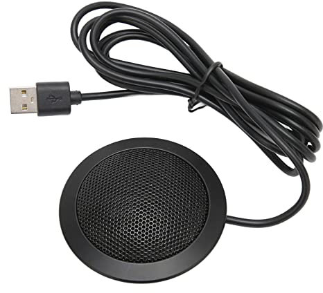 Microfono per Conferenze Scrivania USB in Ferro per Cavo per Conferenze Microfono per Riunioni USB per Video Voce Dal Vivo, Cavo USB per Conferenze Altoparlante Microfoni per
