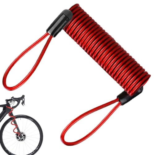 Cavo promemoria blocco moto - Cavo blocca disco per protezione antifurto,Cavo promemoria blocco disco, cavo promemoria molla di sicurezza blocco allarme per disco freno bici moto scooter