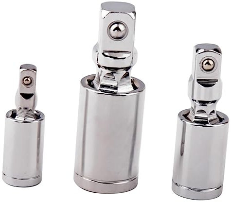 iplusmile Lot De 3 Joints Universels À Douille Pivotante En Acier Argenté 45#