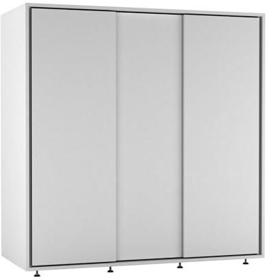 URBNLIVING 120cm Kids Sliding Wardrobe with 3 Smooth-Glide Doors, Integrated Hanging Rail, Space-Saving Compact Closet, Child-Safe Design for Nurseries & Children’s Bedrooms