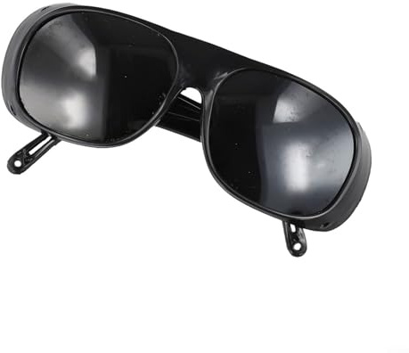 Bebykilemi Soldadura solar de oscurecimiento automático, gafas profesionales de protección ocular, gafas de seguridad resistentes a los impactos con diseño de patillas anchas (negro)