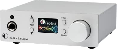 Pro-Ject Pre Box S2 Digital, Audiophiler Stereo Vorverstärker (Silber)
