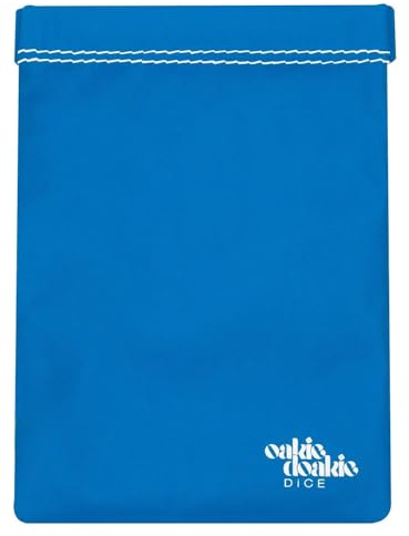 Oakie Doakie Dice Unisex – Erwachsene Würfelbeutel groß Aufbewahrungstasche, Blau, 105 x128 mm