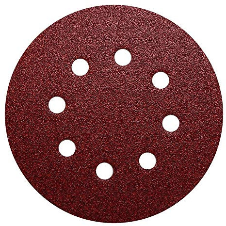 50 x 125mm Sanding Discs Sandpaper 8 Holes Pads GLS5 (Grit 80)